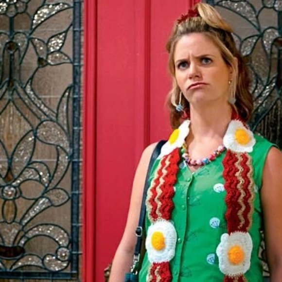 Bacon and Egg Crochet Scarf - Picture 4 of 7